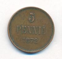 5 пенни 1872 года  Для Финляндии