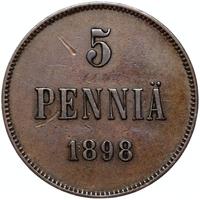 5 пенни 1898 года  Для Финляндии