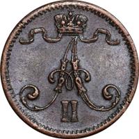 1 пенни 1874 года  Для Финляндии