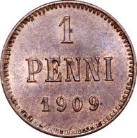 1 пенни 1909 года  Для Финляндии