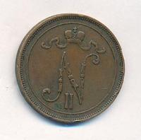 10 пенни 1909 года  Для Финляндии