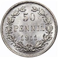 50 пенни 1911 года L Для Финляндии