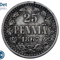 25 пенни 1867 года S Для Финляндии