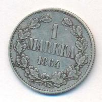 1 марка 1864 года S Для Финляндии