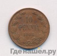 10 пенни 1908 года  Для Финляндии