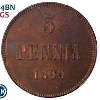 5 пенни 1899 года  Для Финляндии