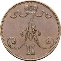5 пенни 1872 года  Для Финляндии