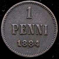 1 пенни 1884 года  Для Финляндии
