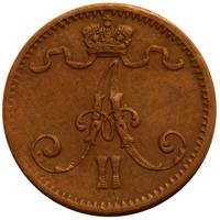 1 пенни 1875 года  Для Финляндии