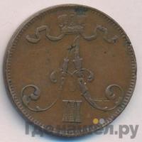 5 пенни 1892 года  Для Финляндии