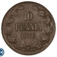 10 пенни 1916 года  Для Финляндии