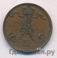 1 пенни 1881 года  Для Финляндии