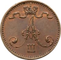 1 пенни 1881 года  Для Финляндии