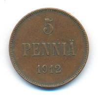 5 пенни 1912 года  Для Финляндии