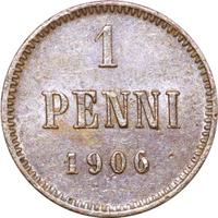 1 пенни 1906 года  Для Финляндии