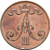 5 пенни 1889 года  Для Финляндии