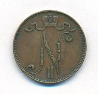 5 пенни 1910 года  Для Финляндии