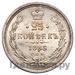 25 копеек 1883 года