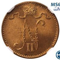 1 пенни 1907 года  Для Финляндии