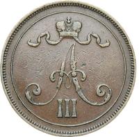 10 пенни 1891 года  Для Финляндии
