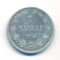 1 марка 1874 года S Для Финляндии