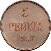 5 пенни 1897 года  Для Финляндии