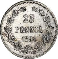 25 пенни 1894 года L Для Финляндии