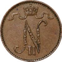 1 пенни 1906 года  Для Финляндии