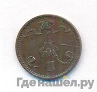 1 пенни 1874 года  Для Финляндии
