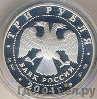 3 рубля 2004 года СПМД
