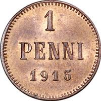 1 пенни 1915 года  Для Финляндии
