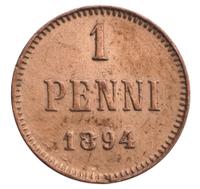 1 пенни 1894 года  Для Финляндии
