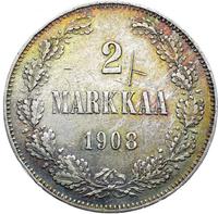 2 марки 1908 года L Для Финляндии