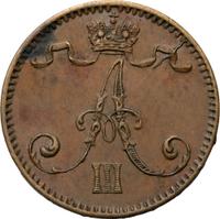 1 пенни 1893 года  Для Финляндии