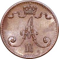 1 пенни 1883 года  Для Финляндии