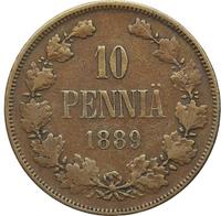 10 пенни 1889 года  Для Финляндии