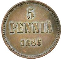 5 пенни 1866 года  Для Финляндии