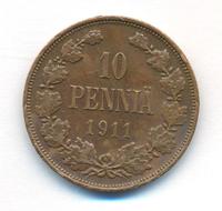 10 пенни 1911 года  Для Финляндии