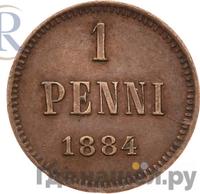 1 пенни 1884 года  Для Финляндии