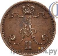 1 пенни 1872 года  Для Финляндии
