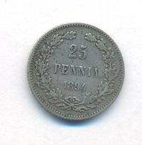 25 пенни 1894 года L Для Финляндии
