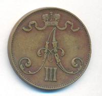 5 пенни 1889 года  Для Финляндии
