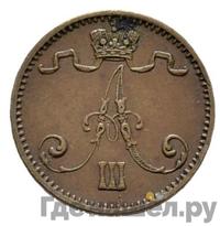 1 пенни 1882 года  Для Финляндии