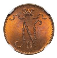 1 пенни 1908 года  Для Финляндии