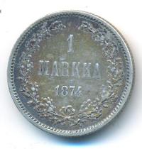1 марка 1874 года S Для Финляндии