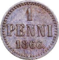1 пенни 1866 года  Для Финляндии