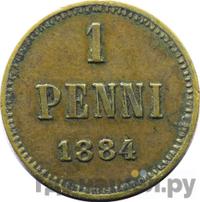 1 пенни 1884 года  Для Финляндии