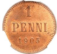 1 пенни 1905 года  Для Финляндии
