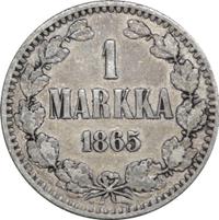 1 марка 1865 года S Для Финляндии