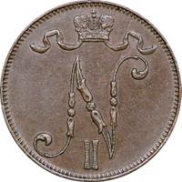 5 пенни 1908 года  Для Финляндии